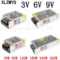 Lighting Transformer AC110V-220V to DC 3V 6V 9V Power Supply Adapter 2 3 4A 5A 10A 15A 20A 30A 50A 60A LED Strip Switch Driver