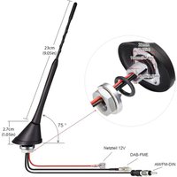 2 In 1 AM/FM DAB 10 DB Car Ceiling Antenna Set 1452-1492 MHz Aerials Amplifier 12V 58 Cm GPS Receiver Antenna Cables Adapters