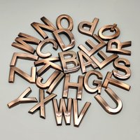 Door Plate House Number Letter Sticker 5CM A-Z Alphabet Modern 3D Hotel Apartment Mailbox No.ABS Plastic Red Copper Bronzed Name