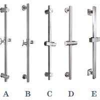 Shower Slide Bar Bathroom Height Adjustable Handheld Shower Head Holder SUS304 Stainless Steel Brushed Round Square Lifting Rod