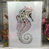 A4 29cm Mandala Hippocampus DIY Layering Stencils Painting Scrapbook Coloring Embossing Album Decorative Template