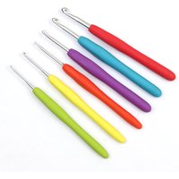 1Pcs 0.5-10.0mm Rubber Handle Crochet Hooks Needles Knit Weave Craft Yarn Sewing Tools Crochet Knitting Needles
