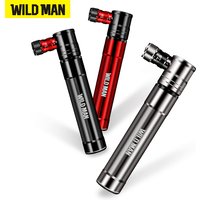 WILD MAN Bicycle Pump Alloy Hand Air Cycling Tire Inflator Schrader Presta Valve Mini Bike Ball 100 PSI