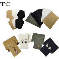 Étiquette de clou d'oreille en papier Kraft, carte d'exposition de bijoux, collier, étiquette en papier Kraft, clous d'oreille, Bracelet, étiquette de prix suspendue en papier, 50 pièces/lot