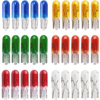10/20pcs T5 W3W LED Bulbs Car Interior Light Dashboard Warning Indicator Wedge 12V Auto Instrument Lamp Signal Lamp Accessories