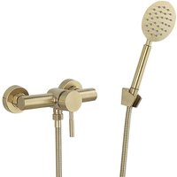 Bathroom Shower Faucet Set Wall Mounted Brushed Gold Shower Faucet Matt Black Bathroom Cold and Hot Bath and Shower Mixer Taps