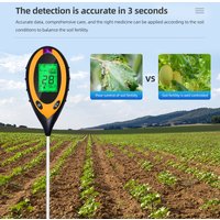 4 in 1 PH Meter Soil Tester Home Garden Plant Moisture Meter Temperature Monitor Soil Moisture Sensor Acidity Measure Instrument