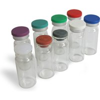 Flacon en verre d'injection Transparent 100x10ml, avec Cap1 en plastique et Aluminium, flacon en verre Transparent 3oz, récipients en verre 10cc