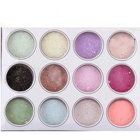 12 Colors Nail Art Crystal Powder Acrylic Carving Powder Nail Art Design Sculpture For UV Gel Nail Decoration
