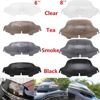 Motorrad 6''/8" Schwarz/Rauch/Klar Windschutzscheibe Verkleidung Windschutzscheibe Für Harley Electra Street Glide FLHX Touring 1996-2013