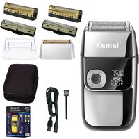 Kemei-Rasoir électrique aste 2 en 1 pour hommes, tondeuse flottante pour cheveux, soins du visage, machine à raser la barbe