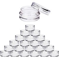 100 stücke 2g/3g/5g/10g/15g/20g Leere Kunststoff kosmetische Make-Up Jar Töpfe Transparente Probe Flaschen Lidschatten Creme Lip Balm Container
