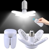 E27 LED ampoule ventilateur lame lampe de synchronisation AC85-265V 28W pliable lumière LED ampoule Lampada pour la maison plafonnier avec télécommande
