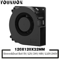 YOUNUON 120MM Blower Fan 12032 Blower Cooler Fans DC 5V 12V 24V 48V Brushless Fans AC 110V 220V 120X120X32MM Centrifugal Blower