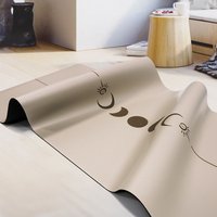 PU Golden Rubber Yoga Mat Mandala Pattern 68cm Widened Thickened Sport Fitness Pilates Training With Position Line Exercise Mats