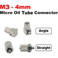 4PCS M3-4mm Connector For Hydraulic Oil Pipe and Telescopic boom RC Excavator Trailer Car Toy Model