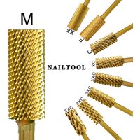 RolinStar 5.35 Small barrel Gold steel Carbide gel polish rotary grinding head manicure pedicure foot accessories