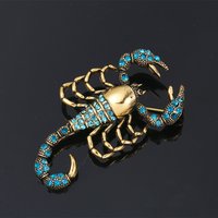 Fashion Jewelry Crystal Brooch Pin Scorpion Rhinestone Collar Brooches Dress Decoration Jewelry Brooches for Women