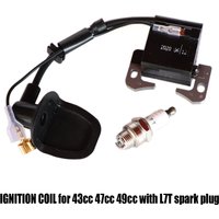Bobine d'allumage pour Mini Quad Dirt Bike, 43cc 47cc 49cc, moteur 2 temps, pièce avec bougie d'allumage L7T, bonne qualité