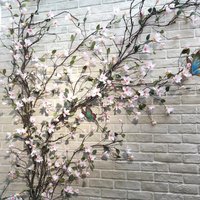 1.6m Large Size Artificial Magnolia Flower Rattan Decorative Background Wall Vine