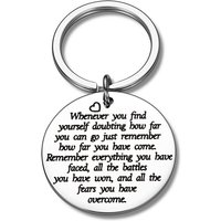 Encouragement Sobriety Sympathy Keychain for Women Men Cancer Survivor Awareness Gift Friend Inspirational Stay Strong Gift