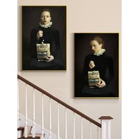 Decorative Wall Pictures for Room Europe French Style Popcorn Girl Vintage Posters Prints Quadros Home Decor Canvas Painting Art