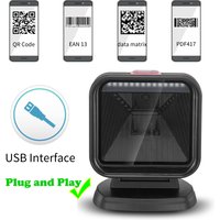 EV-J08 CHEAPEST 1D barcode scanner 2D Omnidirectional Barcode Scanner QR Code Desktop Barcode Reader for Supermarket Auto Sense