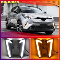 LED Daytime Running Light For Toyota C-HR CHR 2016 2017 2018 2019 Car Accessories Waterproof ABS 12V DRL Fog Lamp Decoration