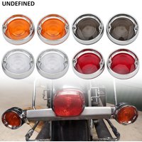 Deep Dish Turn Signal Lenses Bezels Trim Ring Flat Chrome For Harley Road Glide Road King Electra Tour Glide Heritage 1986-2021