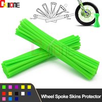 Motocross Motorcycle Wheel Protector Rims Skin Covers Pipe For Kawasaki KX KLX KDX 65 85 100 125 150 250 450 F R S SR D-TRACKER