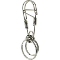 hand wrapped Unique creative Fine biker stainless steel wire snap clip hook Carabiner Keychain clasp FOB dual lock split ring