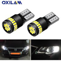 OXILAM 2Pcs Canbus T10 W5W LED 3014 24-SMD Side Position Parking Light Bulb for Volkswagen Golf Tiguan Jetta City Touran Passat