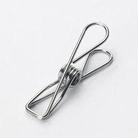 100pcs 304 316 Stainless Steel Clips Clothes Pins Pegs Holders Clothing Clamps Sealing Clip Household Clothespin