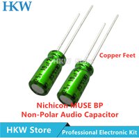 10 Stück/Los Nichicon MUSE BP ES Nicht-Polarer Bipolarer HiFi-Audiokondensator 4,7uf 10uf 22uf 47uf 100uf 16V 25V 50V Kupferfüße