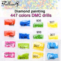 Großhandel DIY DMC 447 Farben frei wählen Quadratische Runde Bohrer Diamant Malerei Stickerei Strass Kristall Perlen Zubehör