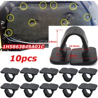 10x Plastic Hood Bonnet Insulation Clip Rivet Retainer For VW Polo Tiguan Passat B5 SEAT Leon 2 Skoda Octavia 1H5863849A01C