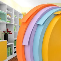 Custom PVC Edge Banding, 23mm 55mm x 5m, Solid Color Finish for Fireproof Boards,Furniture, Cabinets, and Kitchen Woodworking