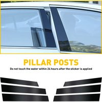 6pcs/Set For Honda CRV 2007 2008 2009 2010 2011 Black Car Exterior Door Window Pillar Posts Piano Cover Trim Decor Accessories