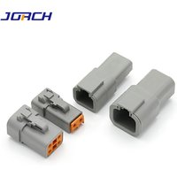 1 stücke Deutsch DTP 2 Pin 4 Pin Grau Männlich Weiblich Wasserdichte Elektrische Auto Anschlüsse Stecker DTP06-2S DTP04-2P DTP06-4S DTP04-4P