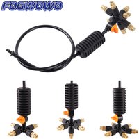 4/5/6/7 Way Adjustable Copper Misting Nozzle Kit Garden Atomization Irrigation System Water Kit Cooling Humidification Sprinkler