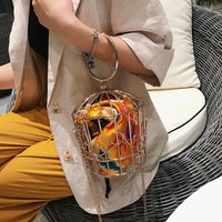 2026 Summer New Korean Version of The National Style Birdcage Bag Chain Shoulder Messenger Bag