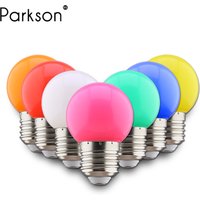 2pcs/lot 1W Colorful Led Bulb E27 220V Lamp Red Yellow Blue Green Pink Orange White Christmas Wedding Night Light For Bedroom