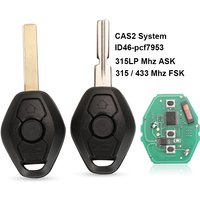Jingyuqin clé de voiture système | Télécommande de voiture pour BMW 3/5 série 7 315LP Mhz avec puce à HU92 lame