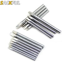 3Pcs Lead-Free Soldering Tip 30W 40W 60W 80W Flat Welding Tip Replacement Soldering Iron Tip Solder Tip