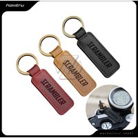 Motorcycle Keychain Motocross Cowhide Key Ring Fits for Honda Yamaha Suzuki Harley Triumph Ducati Scrambler 800 1200