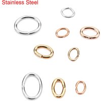 100pcs Oval Strong Stainless Steel Split Jump Rings 3*4/4*6/6*8m Necklace Connectors For Diy Jewelry Making Bracelet Accessories