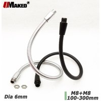 Lampe de bureau LED à col de cygne, diamètre 6mm, support de lumière souple et flexible, lampe de table 10/20/30CM, accessoires d'éclairage, tuyau métallique LED, 1/5/10 pièces