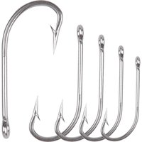 500Pcs Stainless Steel Fishing Hooks Long Shank Barbed Saltwater Fishing Hooks For Worm Single Circle Carp Fishing Hook