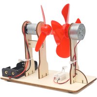 Children Electrical Experiment Kit - Handmade Wind Powered Toy Educational Physics Science Assembly Model Teaching Aids