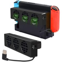 Cooling Fan for Nintendo Switch NS Original Stand Game Console Dock Cooler with 3-Fan USB Cooling Fan for Nintend NS NX
